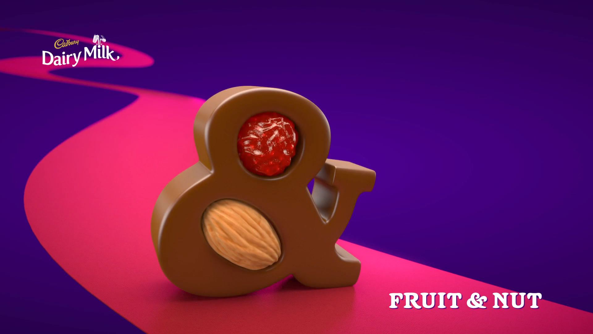 3D animated fruit and nut chocolate