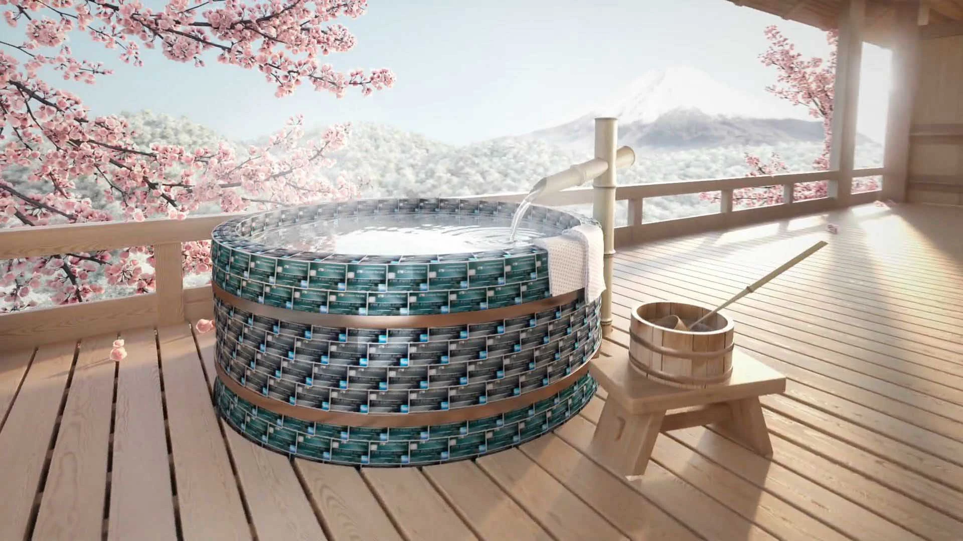 3D Animated Japanese Onsen