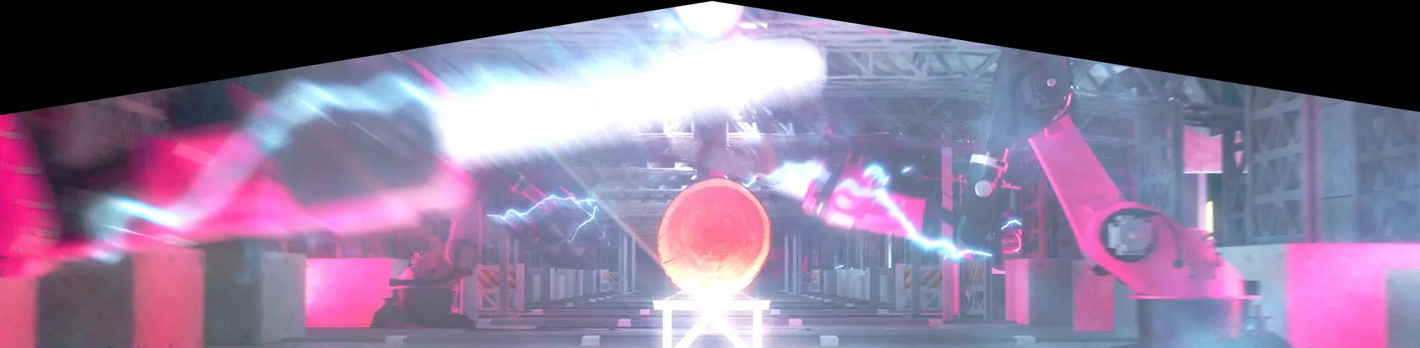Large CG chainsaws with particle VFX