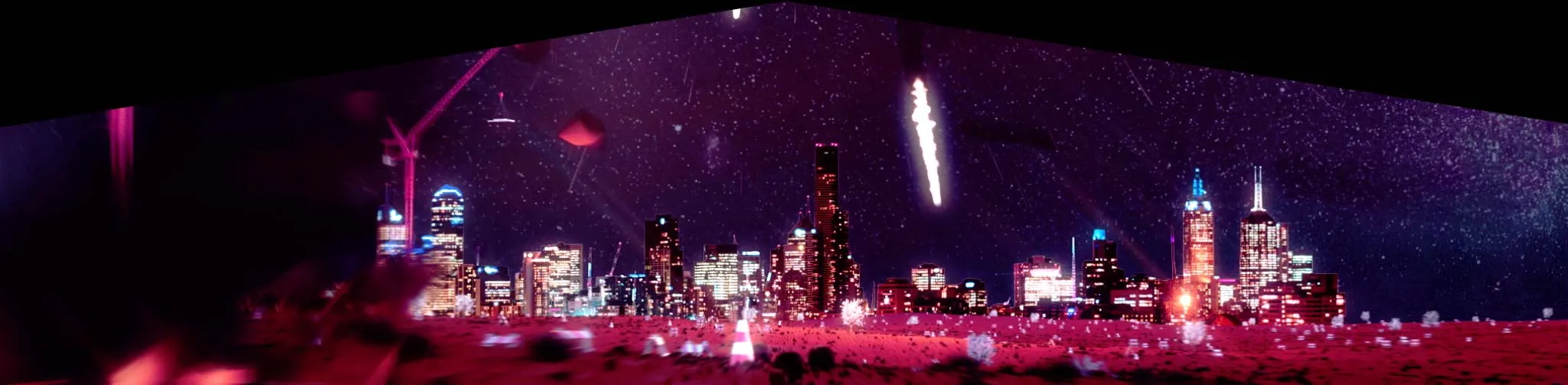Metoer crashing with fire simulation and explosion VFX