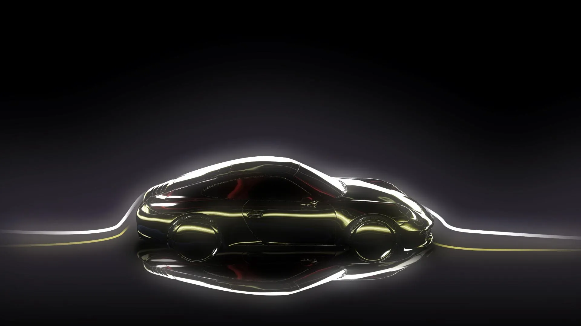A futuristic CG Porsche